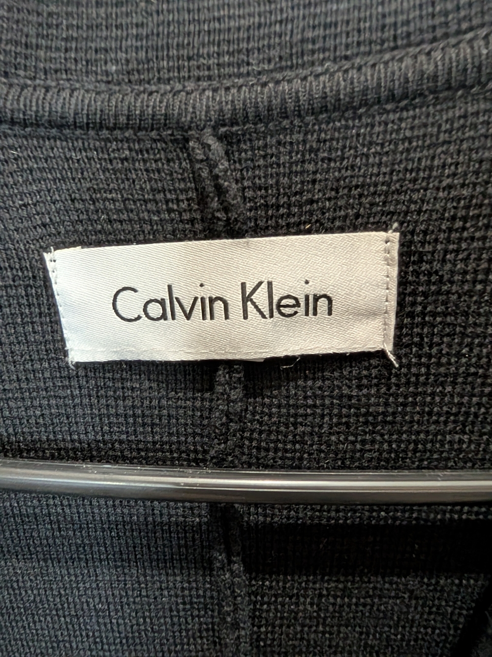 Calvin Klein Black Gray White Long Colorblock Open Cardigan - Picture 5 of 7